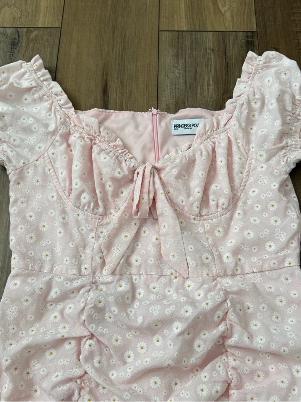 Princess Polly light pink floral Back To Paris Mini Dress - Picture 4 of 6
